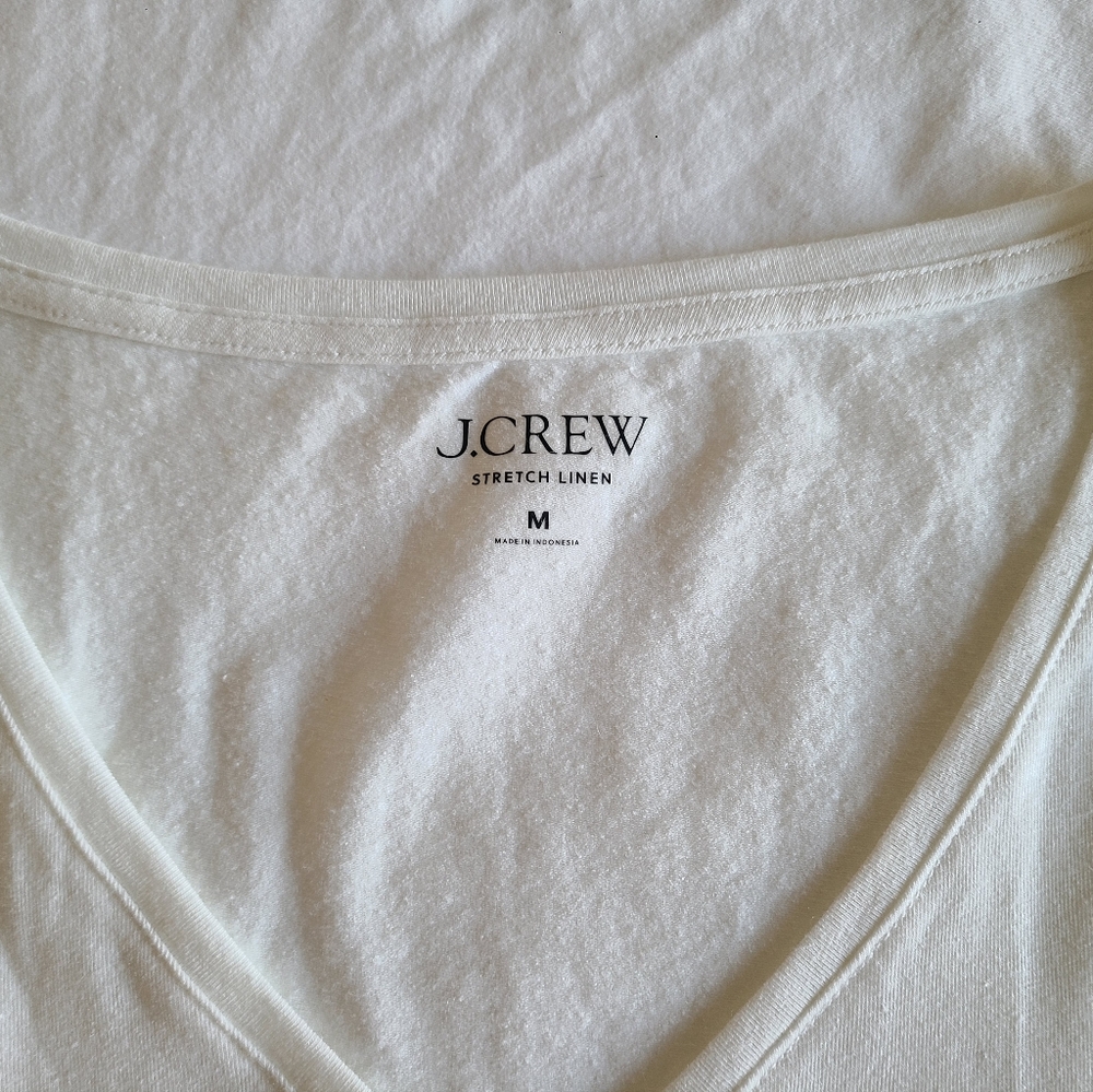 J. Crew/LOFT Short Sleeve Crew/V-Neck Tops - Pink, White, Yellow - Picture 15 of 16